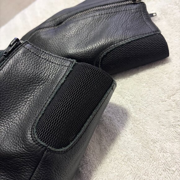 BOC Black Leather Boots Women's 9, Buckle detail, full zip inside leg - Picture 6 of 13